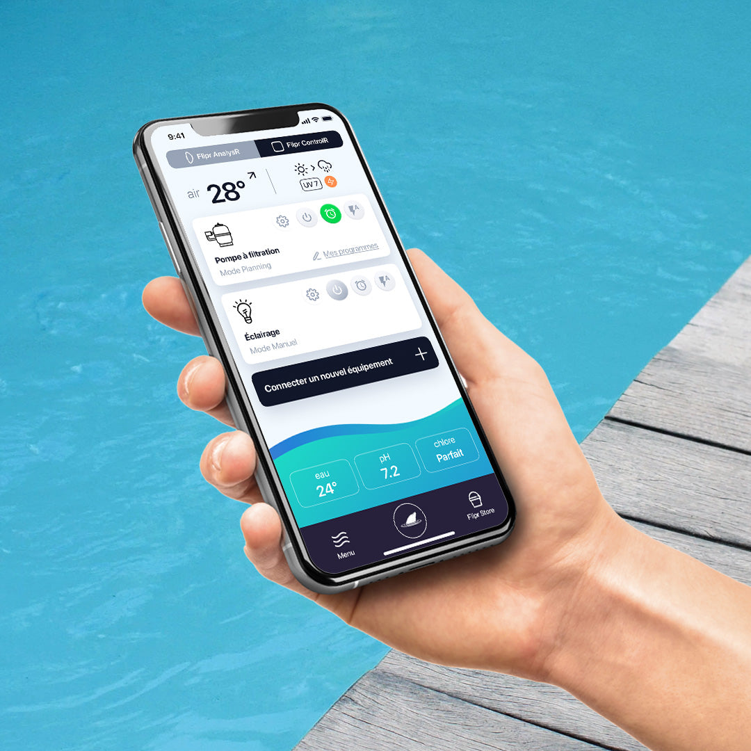 Pack Flipr 'Auto-Gestion' analyseur deau piscine connecté