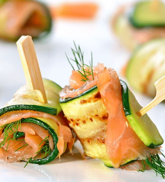 Apéro du vendredi : Roulés de courgettes au saumon
